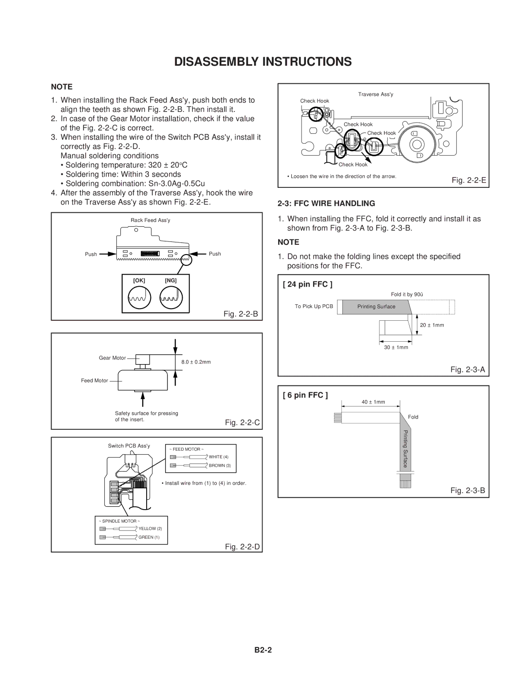 Toshiba 15LV505 service manual FFC Wire Handling, Pin FFC, B2-2 