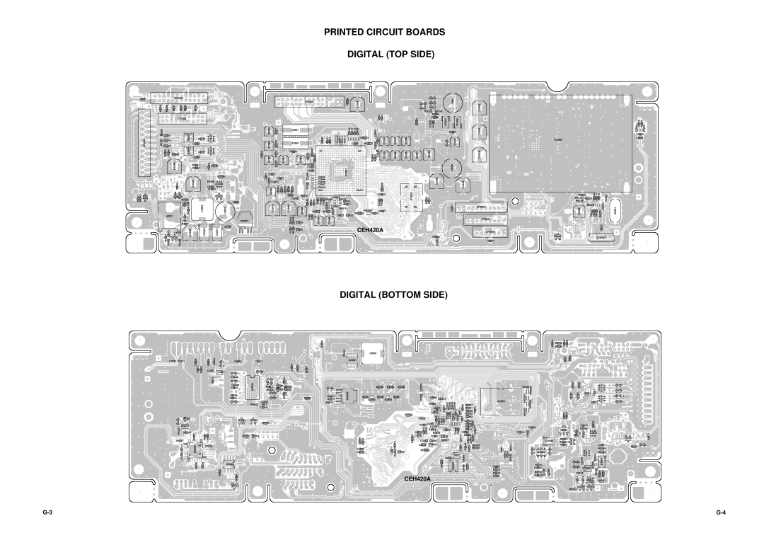 Toshiba 15LV505 service manual Printed Circuit Boards Digital TOP Side, Digital Bottom Side, CEH420A 