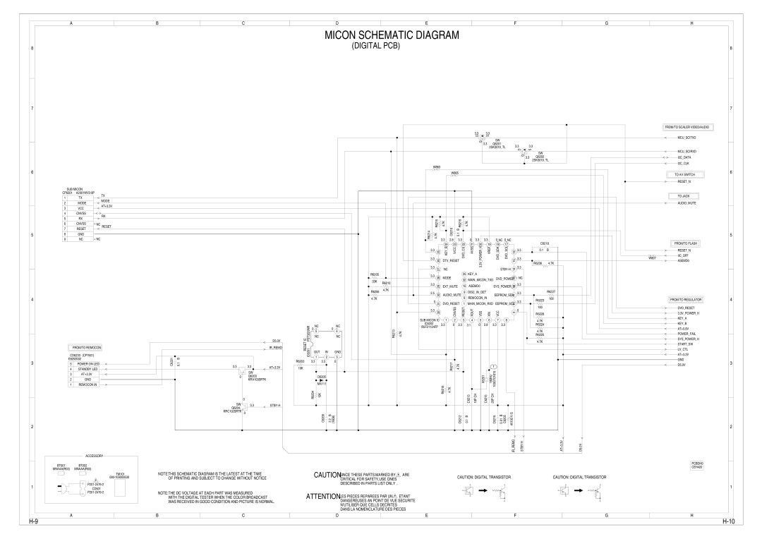 Toshiba 15LV505 service manual Micon Schematic Diagram, Digital PCB 