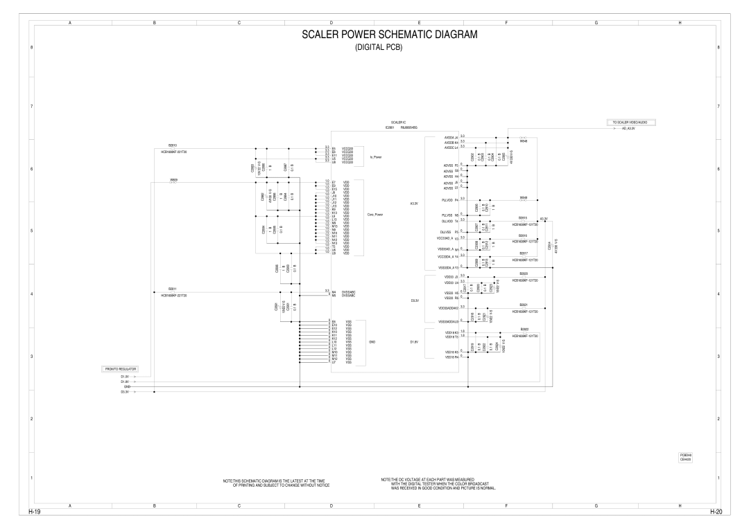 Toshiba 15LV505 service manual Scaler Power Schematic Diagram 