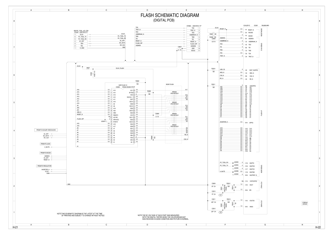 Toshiba 15LV505 service manual Flash Schematic Diagram 