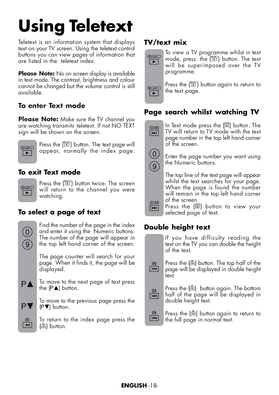 Toshiba 15VL63c manual Using Teletext 