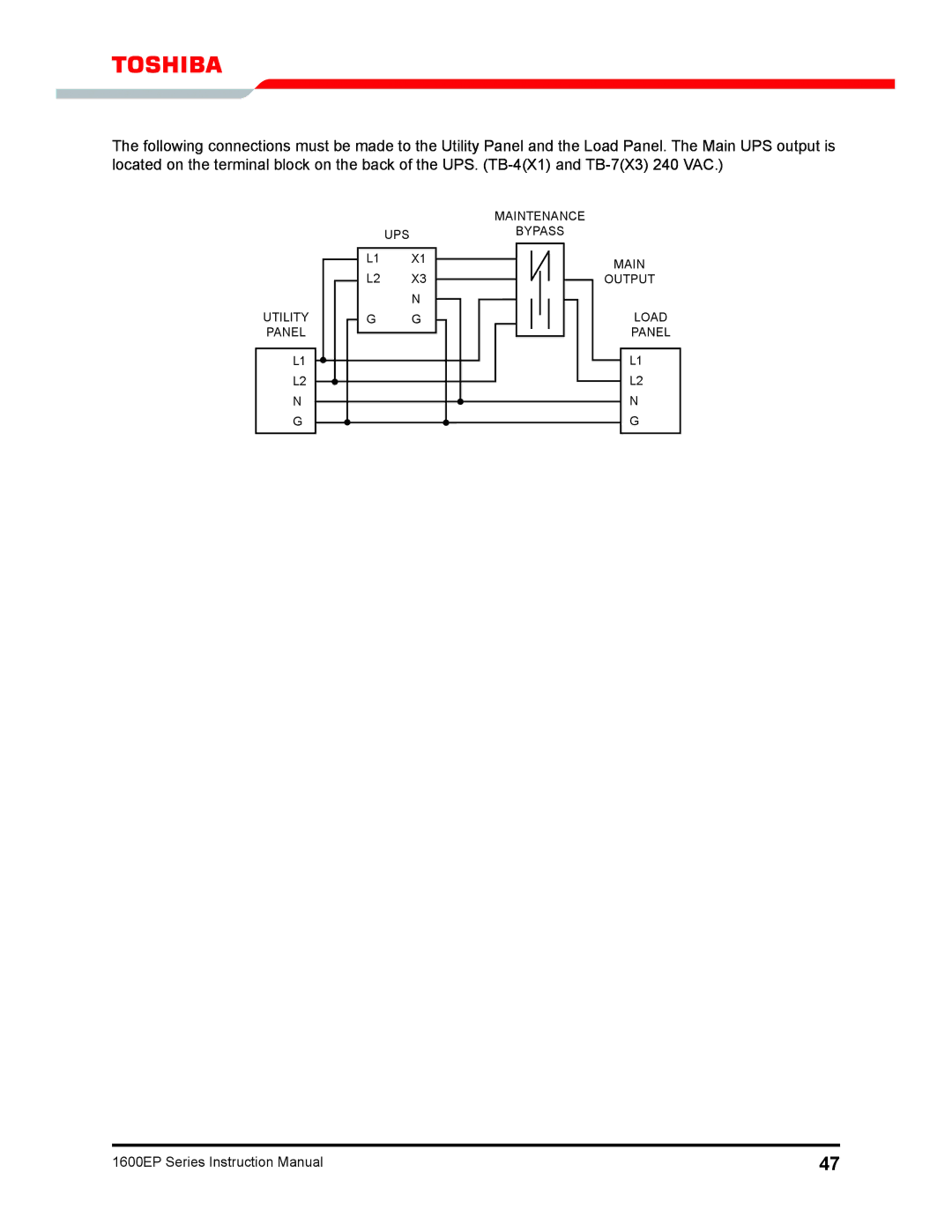 Toshiba 1600EP Series manual Ups 