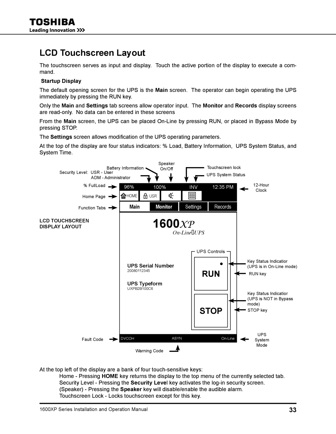 Toshiba 1600XP manual 1600 XP 