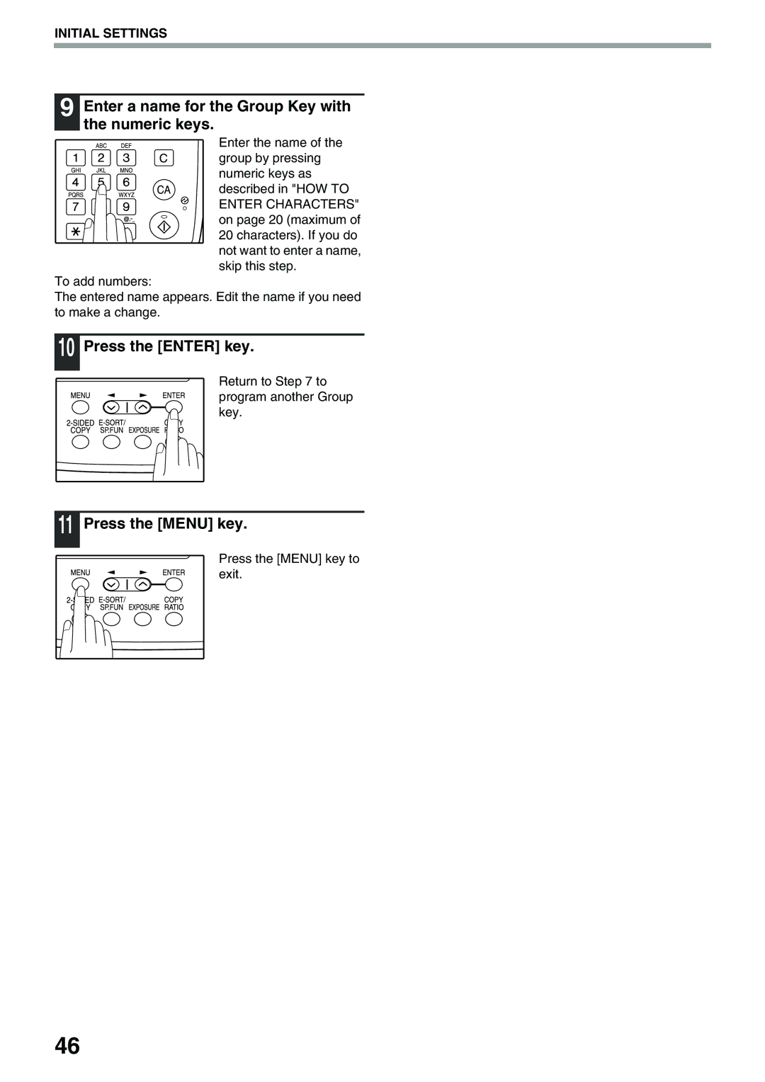 Toshiba 151D, 162D manual Enter a name for the Group Key with the numeric keys, Return to to program another Group key 