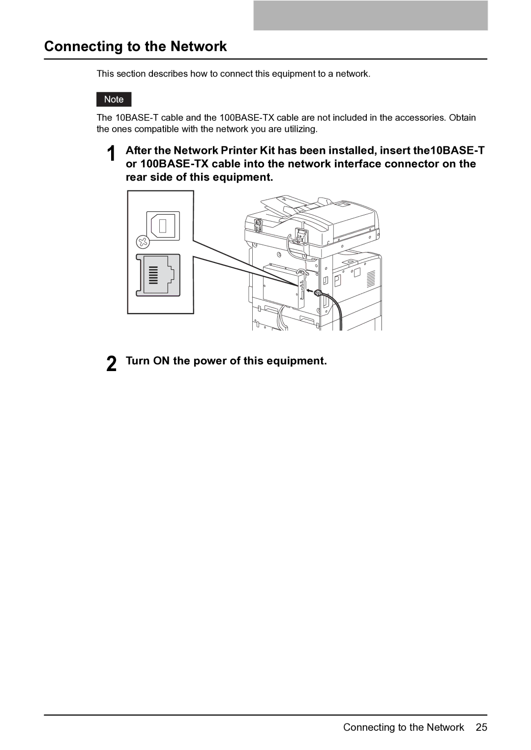 Toshiba 165 quick start Connecting to the Network 