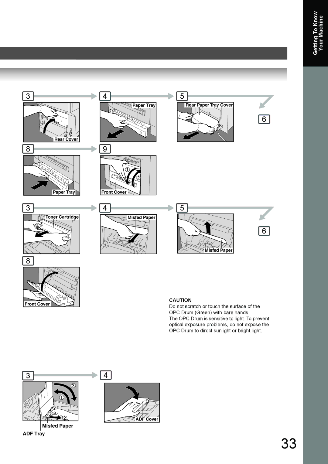 Toshiba 190F manual Misfed Paper ADF Tray 