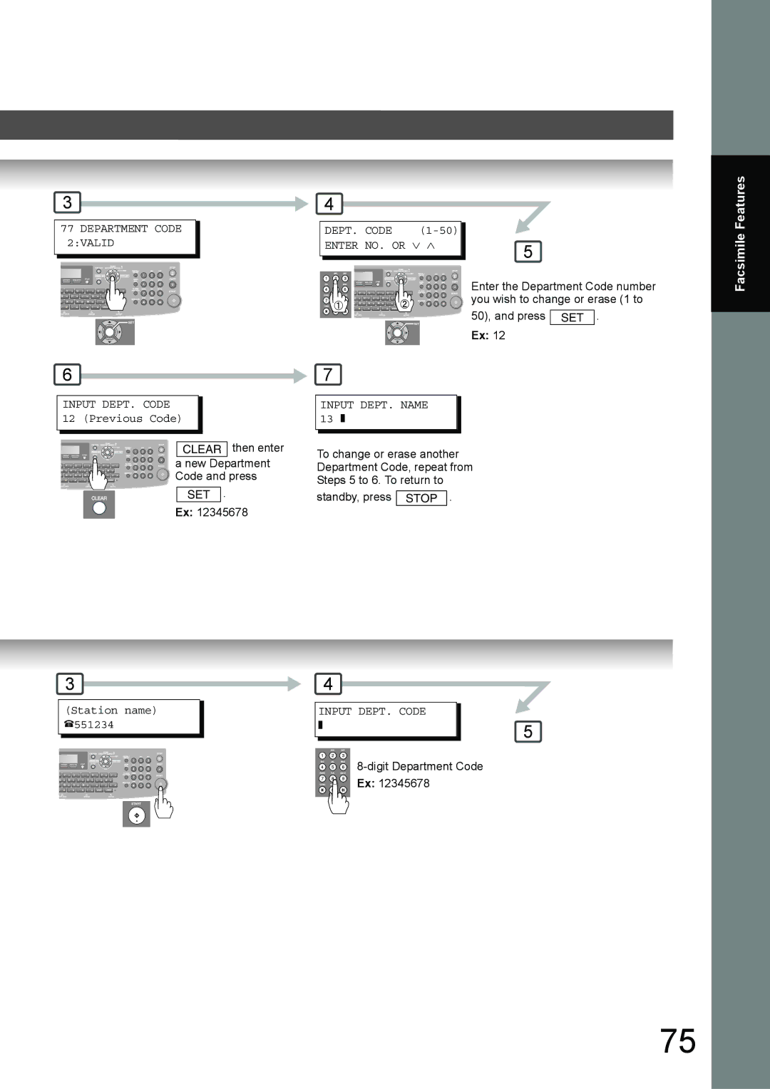 Toshiba 190F manual Department Code 2VALID Dept Enter 