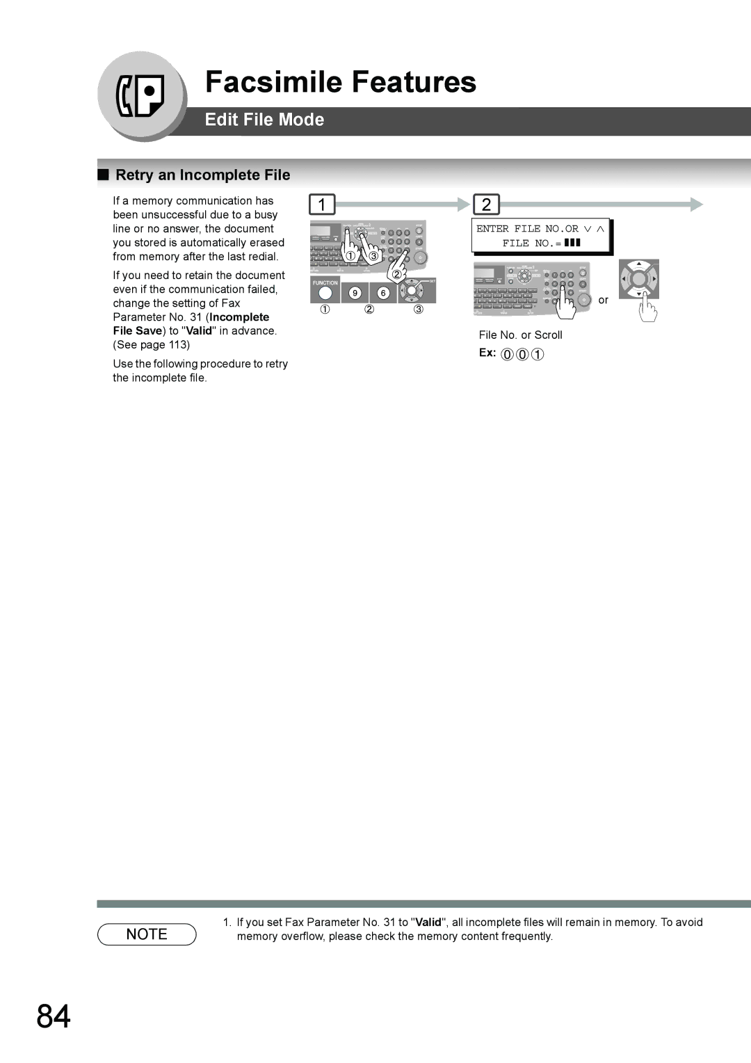 Toshiba 190F manual Retry an Incomplete File 