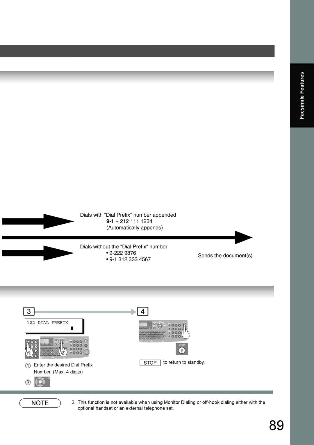 Toshiba 190F manual Dial Prefix 