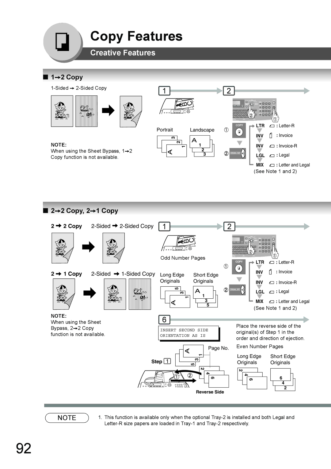 Toshiba 190F manual Creative Features, Copy, 2 1 Copy 