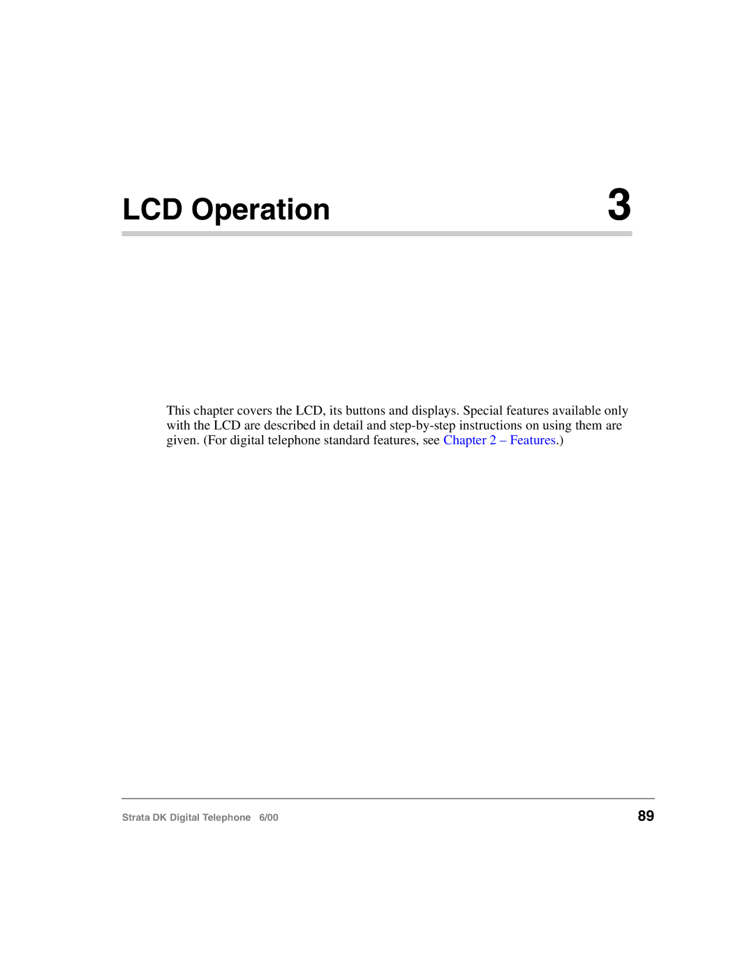 Toshiba 2000-series manual LCD Operation 