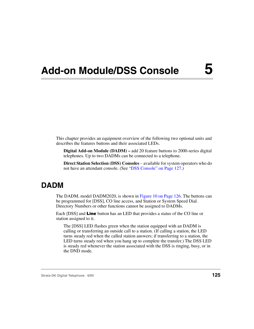 Toshiba 2000-series manual Add-on Module/DSS Console, 125 