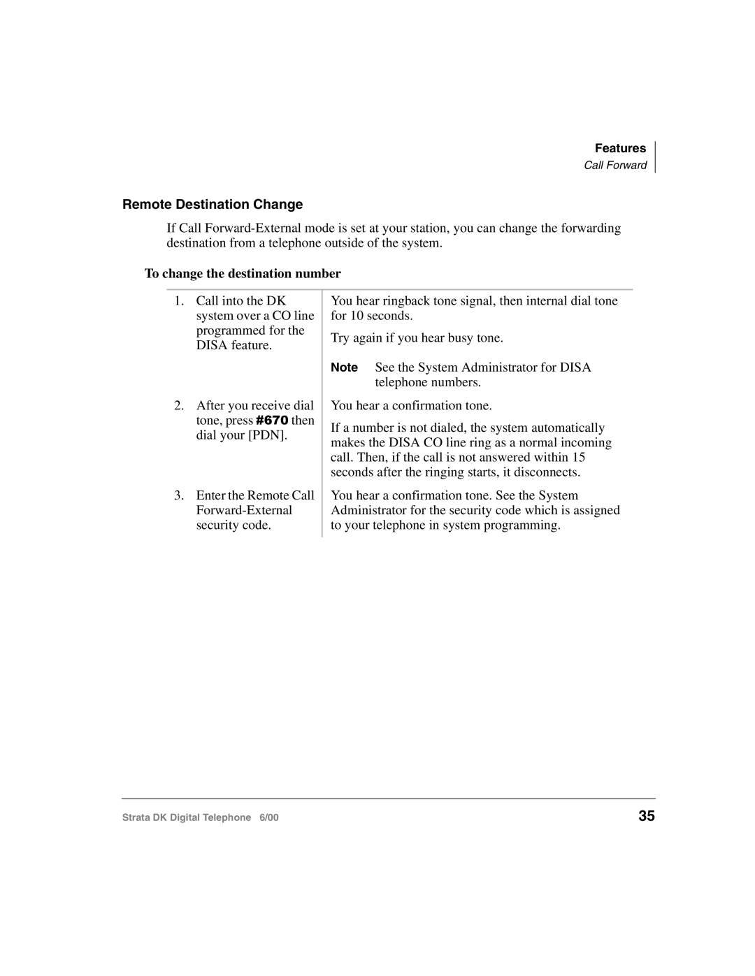 Toshiba 2000-series manual Remote Destination Change, To change the destination number 