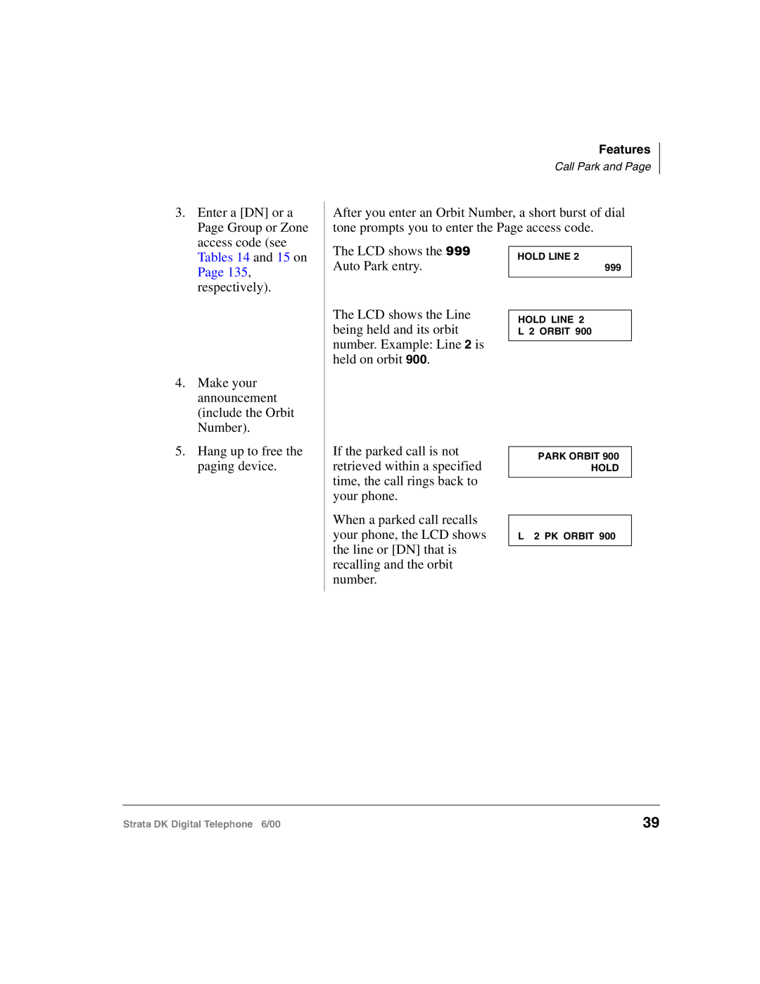 Toshiba 2000-series manual Tables 14 and 15 on 