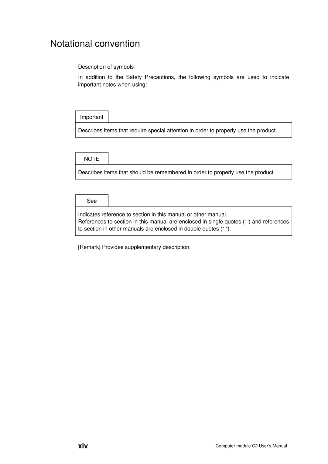 Toshiba 2000 user manual Notational convention 