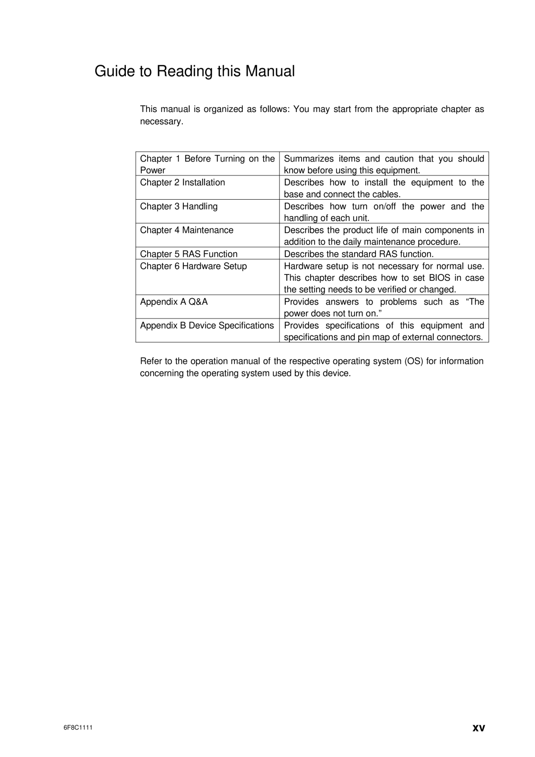 Toshiba 2000 user manual Guide to Reading this Manual 