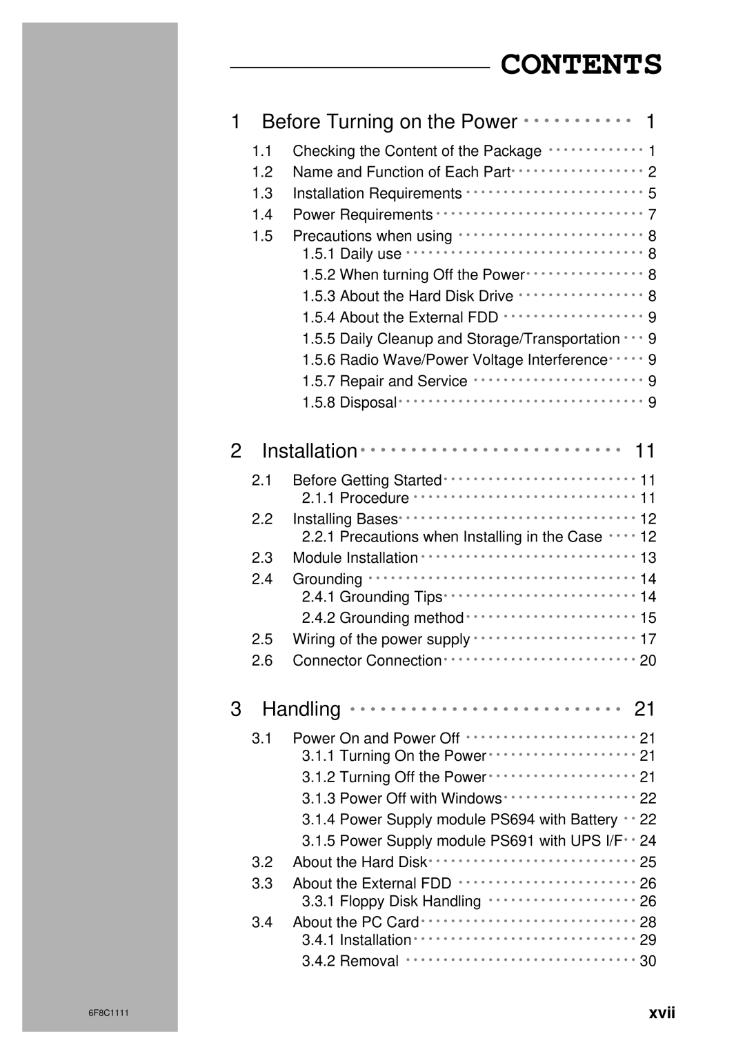 Toshiba 2000 user manual Contents 