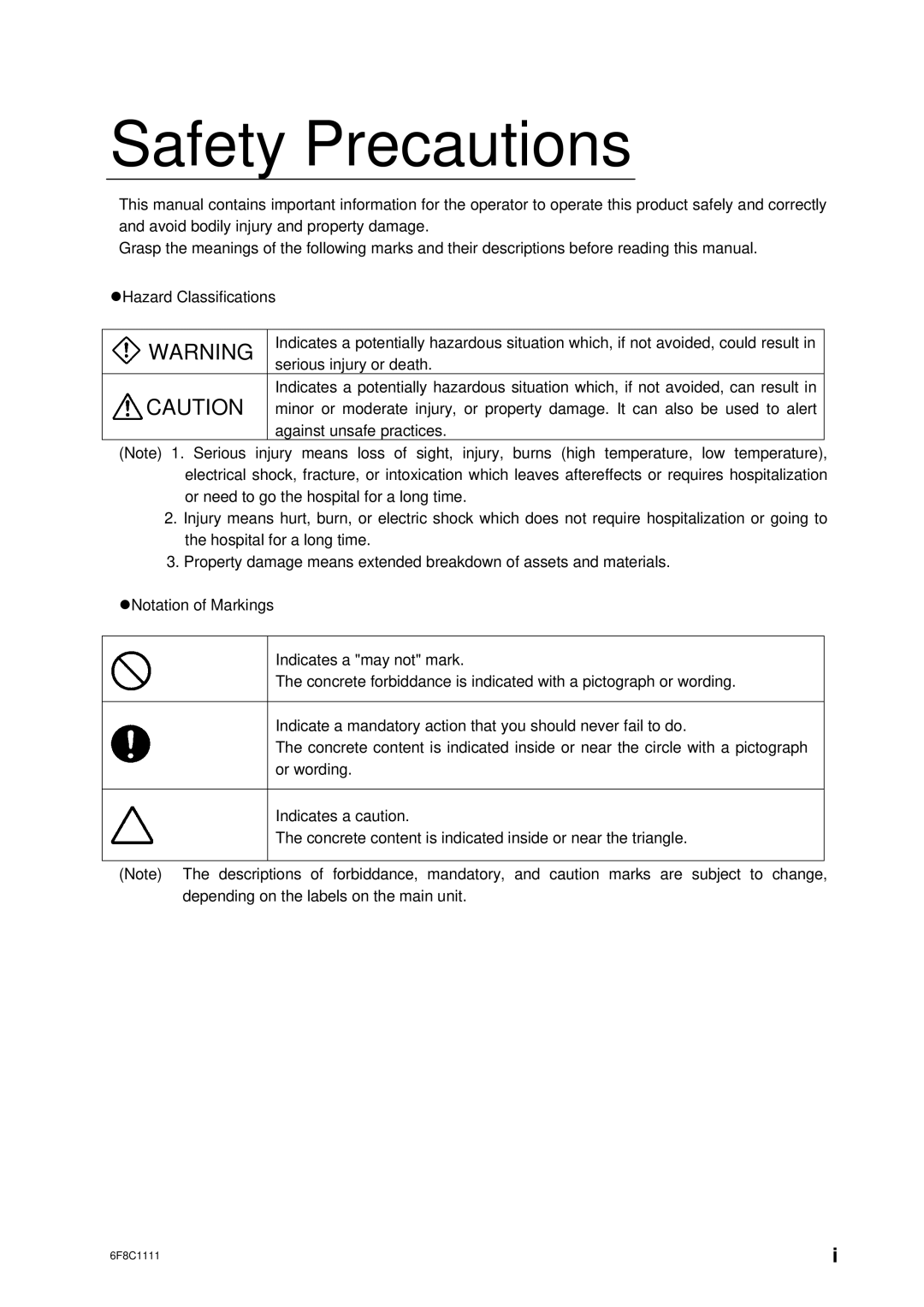 Toshiba 2000 user manual Safety Precautions 