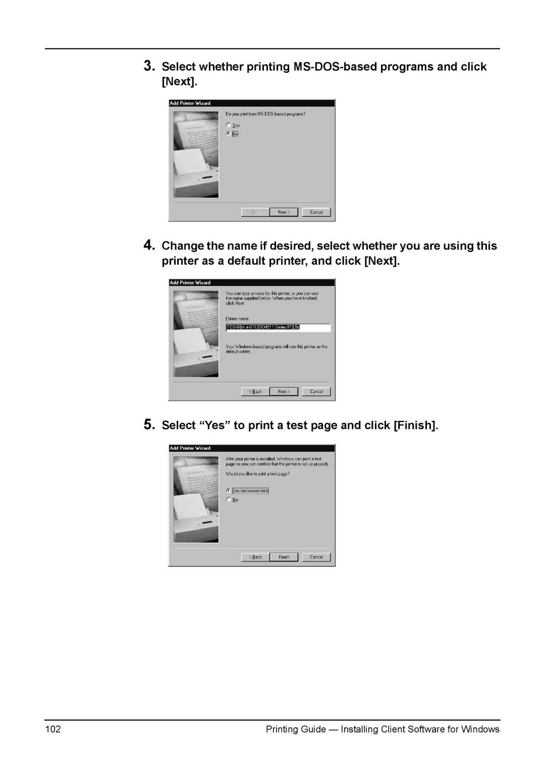 Toshiba 200L, 280, 230L, 3511, e-Studio 350 manual Printing Guide Installing Client Software for Windows 