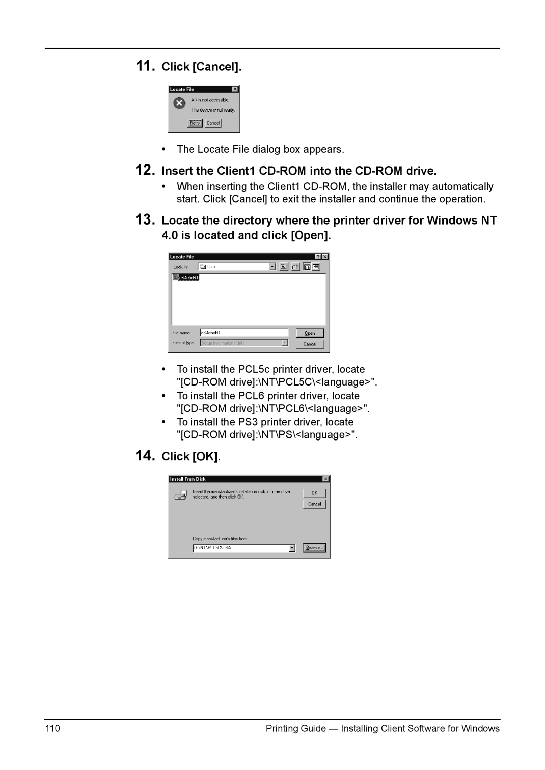 Toshiba 280, 200L, 230L, 3511, e-Studio 350 manual Printing Guide Installing Client Software for Windows 