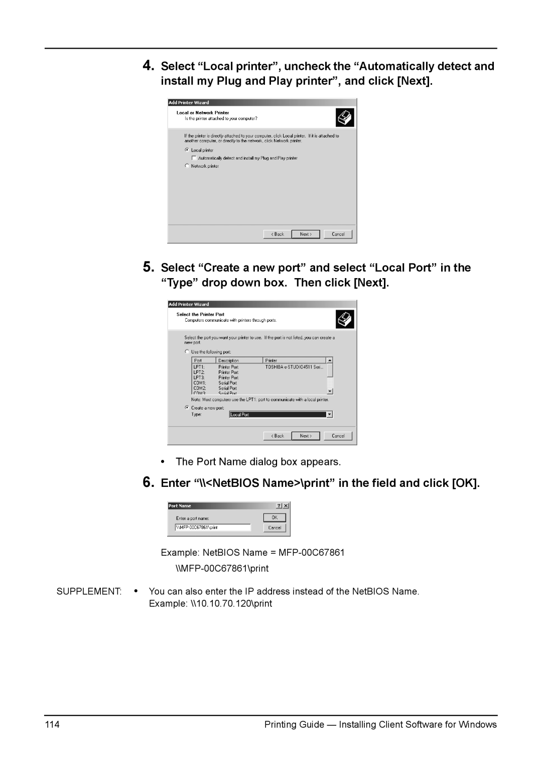 Toshiba 200L, 280, 230L, 3511, e-Studio 350 manual Printing Guide Installing Client Software for Windows 