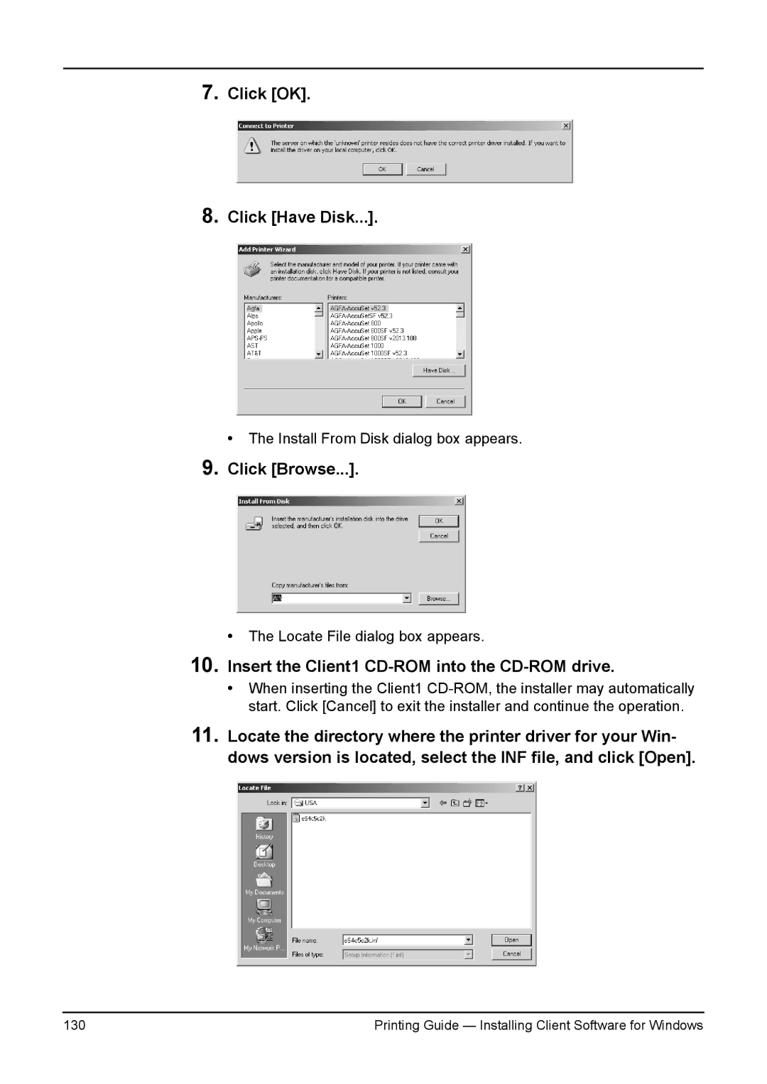 Toshiba 3511, 200L, 280, 230L, e-Studio 350 manual Click OK Click Have Disk, Click Browse 