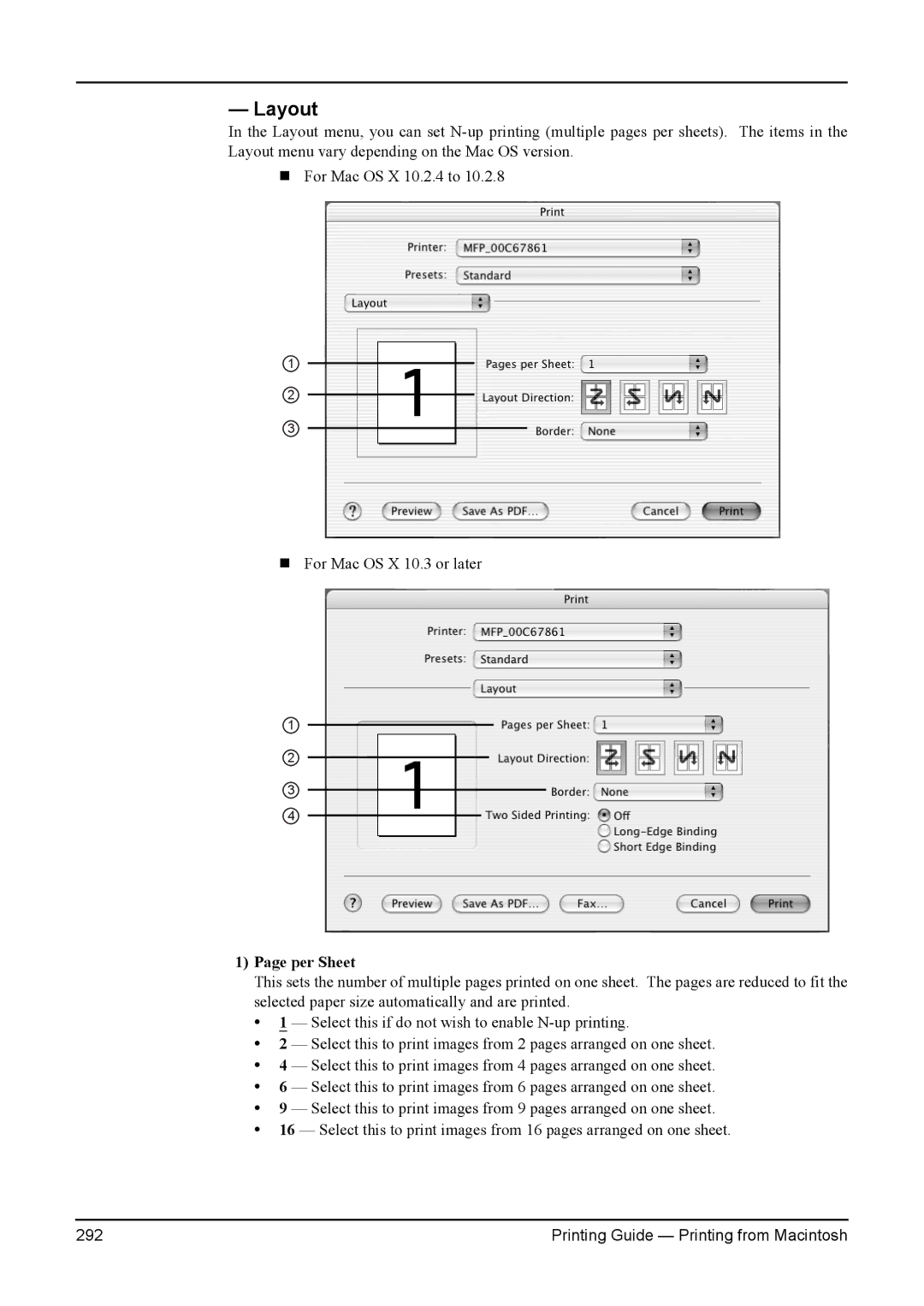 Toshiba 3511, 200L, 280, 230L, e-Studio 350 manual Printing Guide Printing from Macintosh 