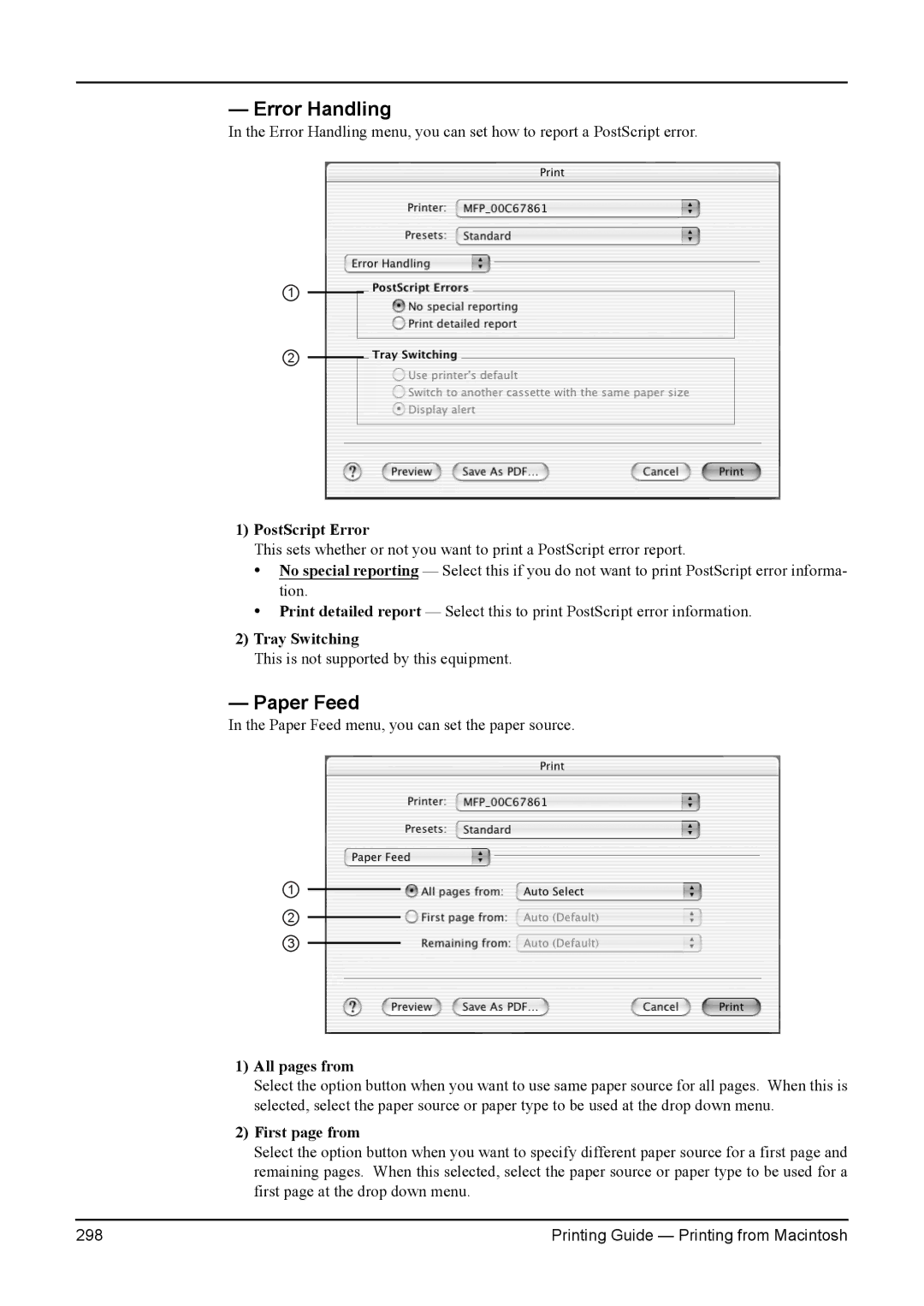 Toshiba 3511, 200L, 280, 230L, e-Studio 350 manual Error Handling, Paper Feed 