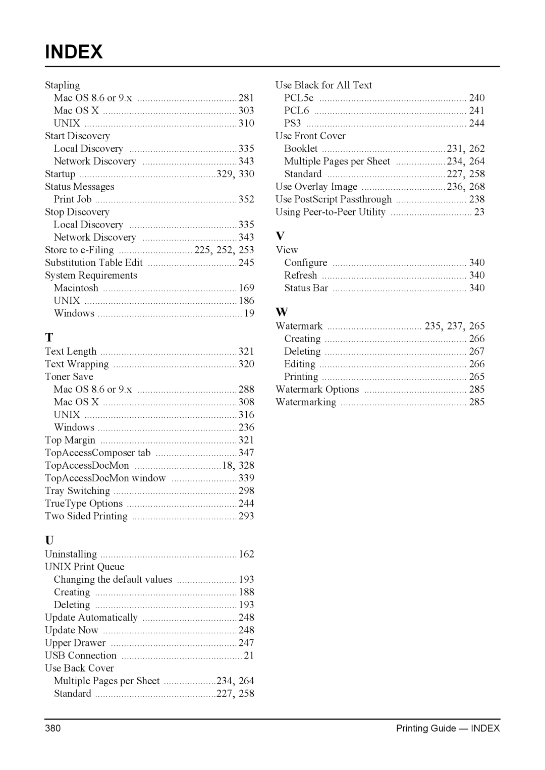 Toshiba 280, 200L, 230L, 3511, e-Studio 350 manual Stapling Use Black for All Text 