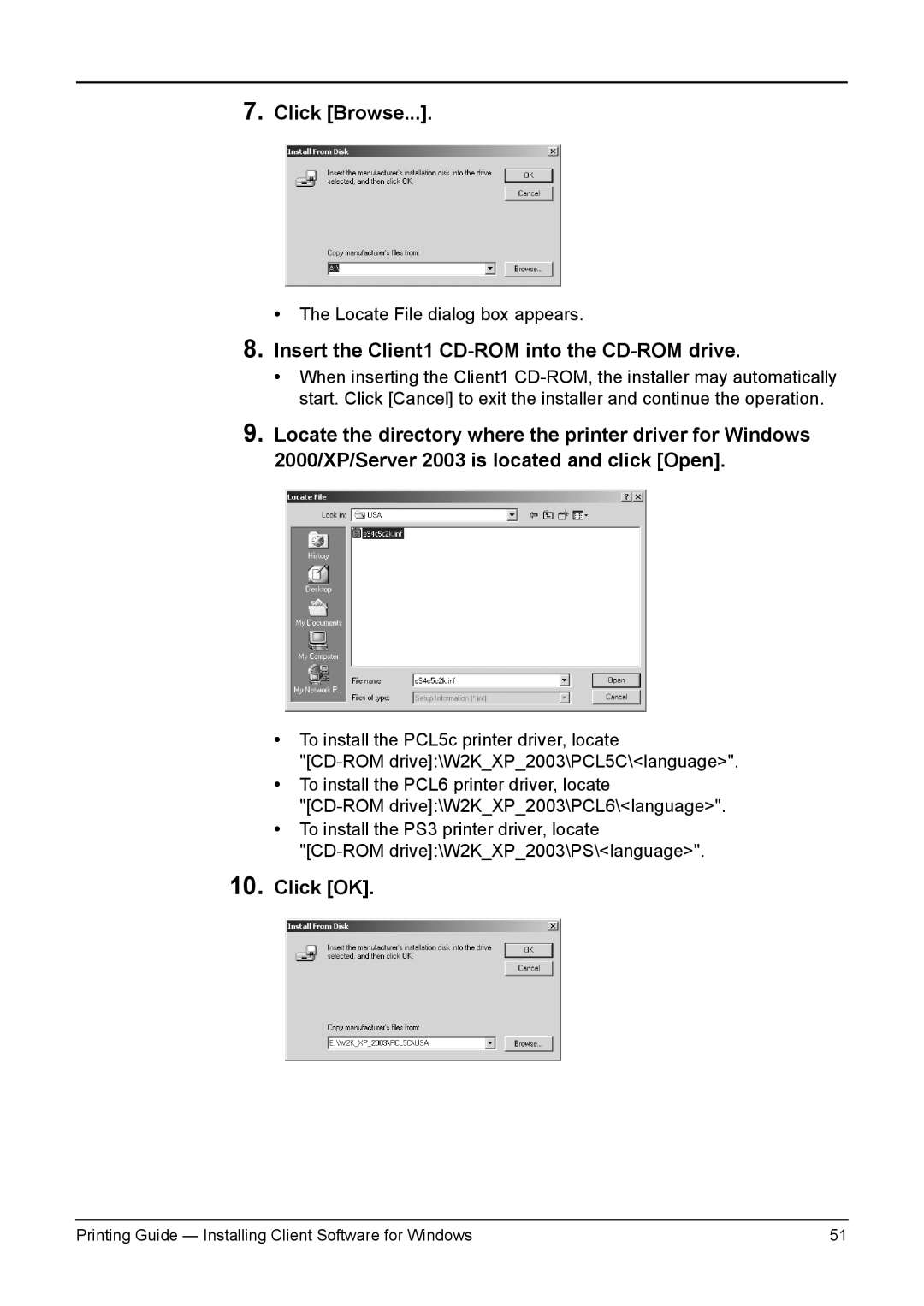 Toshiba 230L, 200L, 280, 3511, e-Studio 350 manual Click Browse 