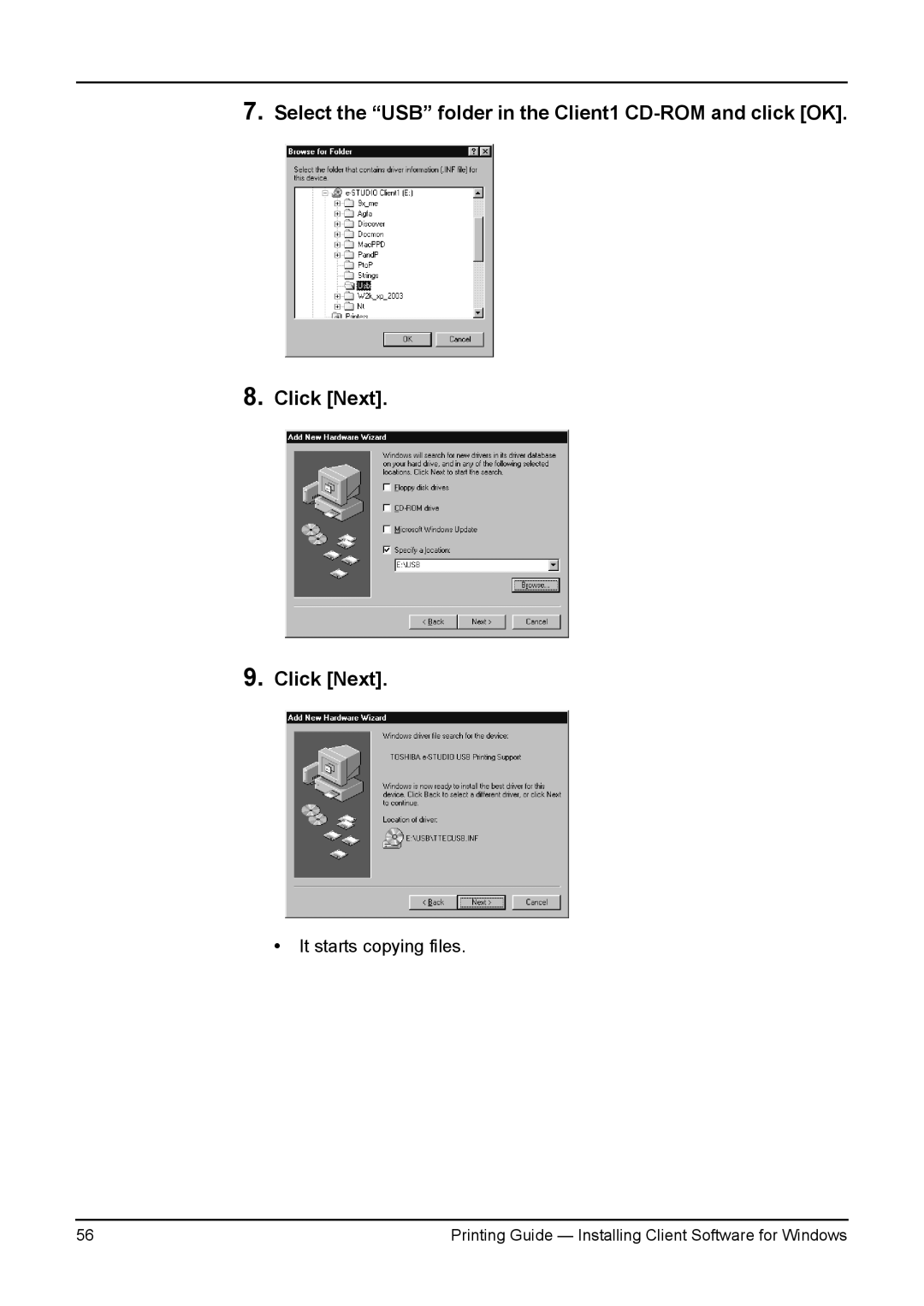 Toshiba 280, 200L, 230L, 3511, e-Studio 350 manual It starts copying files 