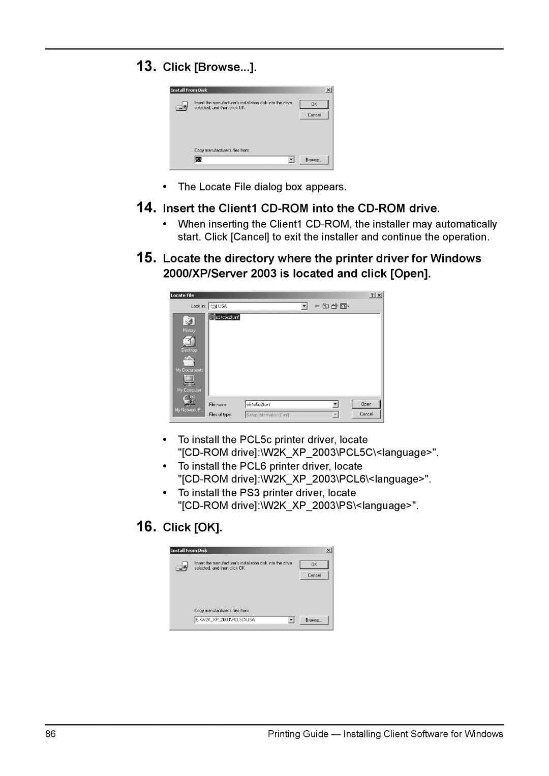 Toshiba 280, 200L, 230L, 3511, e-Studio 350 manual Click Browse 