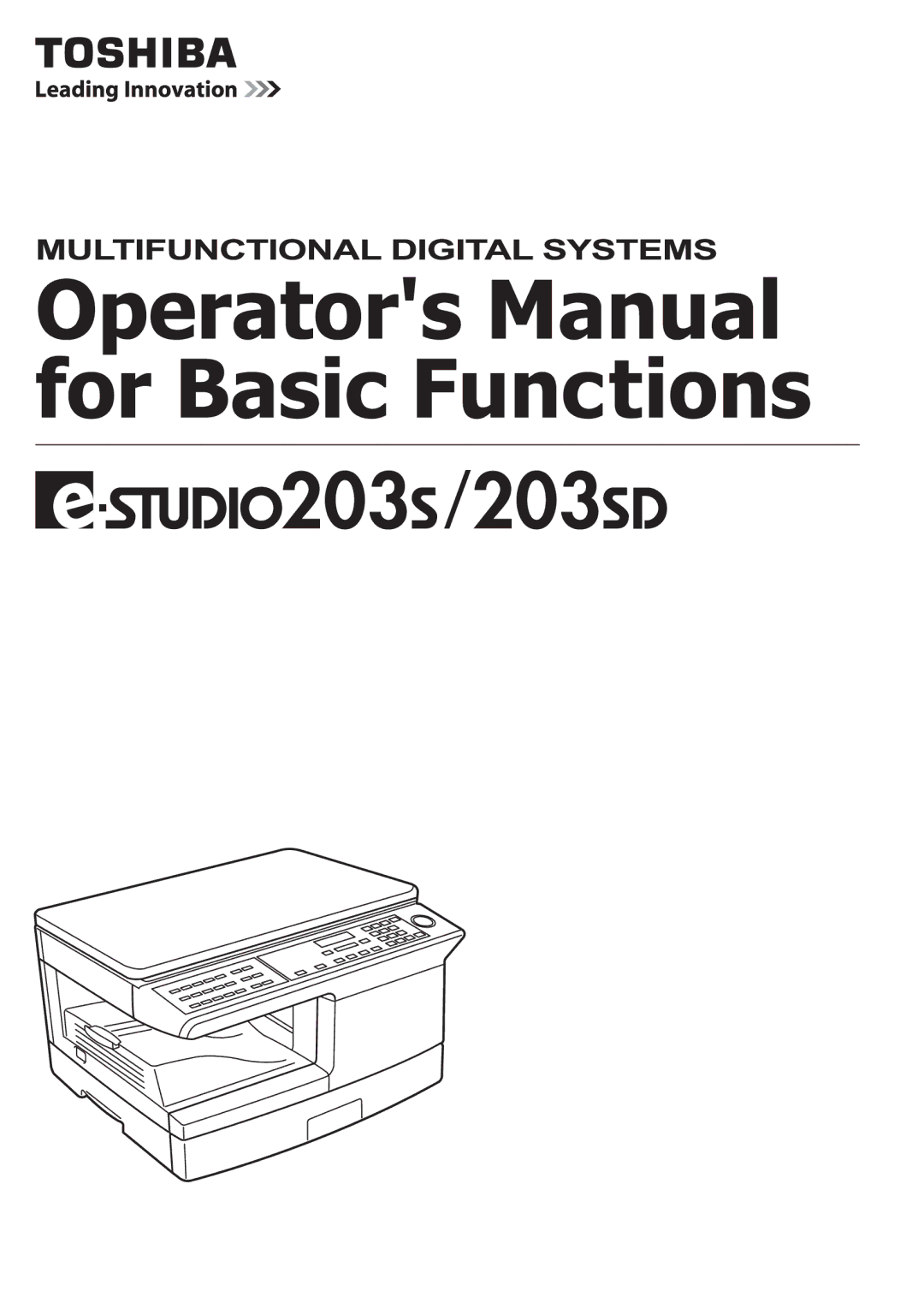 Toshiba 203SD manual 