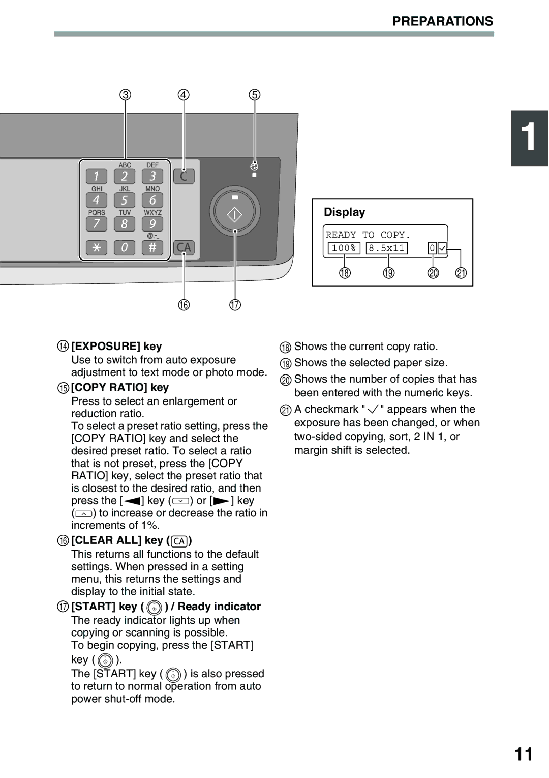 Toshiba 203SD manual Display, 100% 5x11 