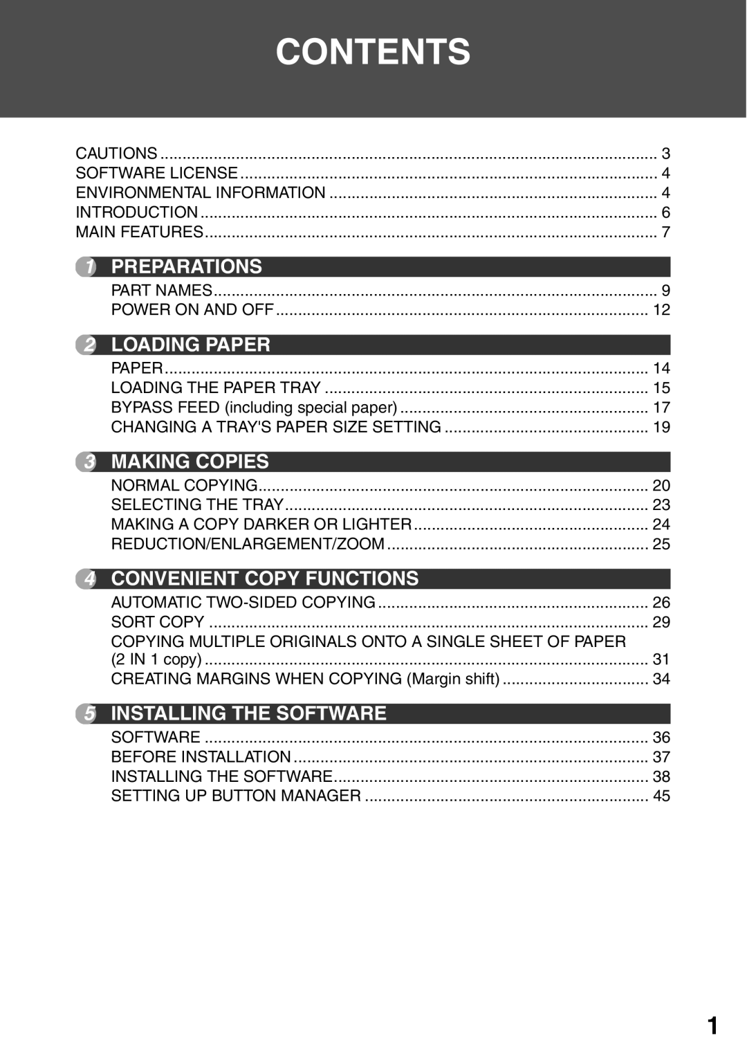 Toshiba 203SD manual Contents 