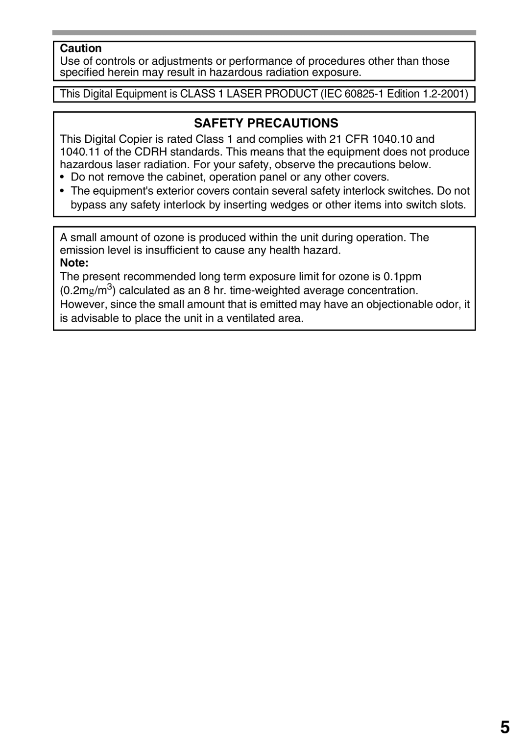 Toshiba 203SD manual Safety Precautions 