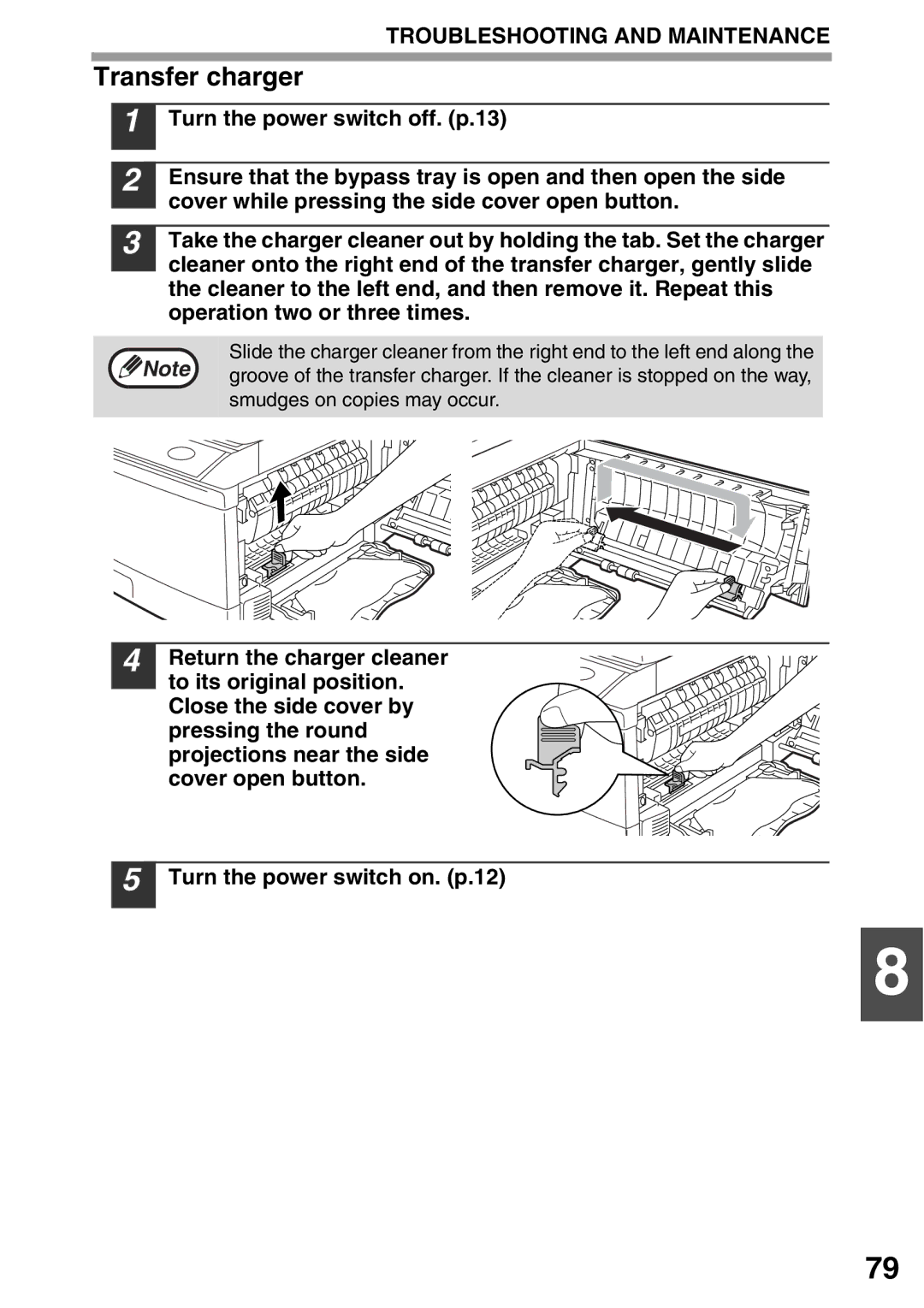 Toshiba 203SD manual Transfer charger 