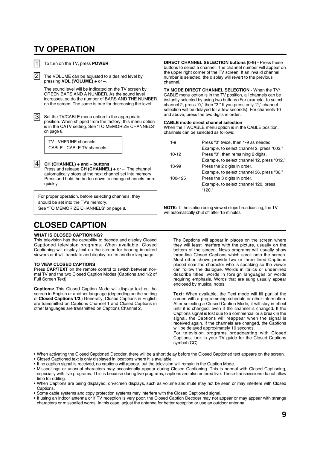 Toshiba 20A43 manual TV Operation, What is Closed CAPTIONING?, To View Closed Captions 