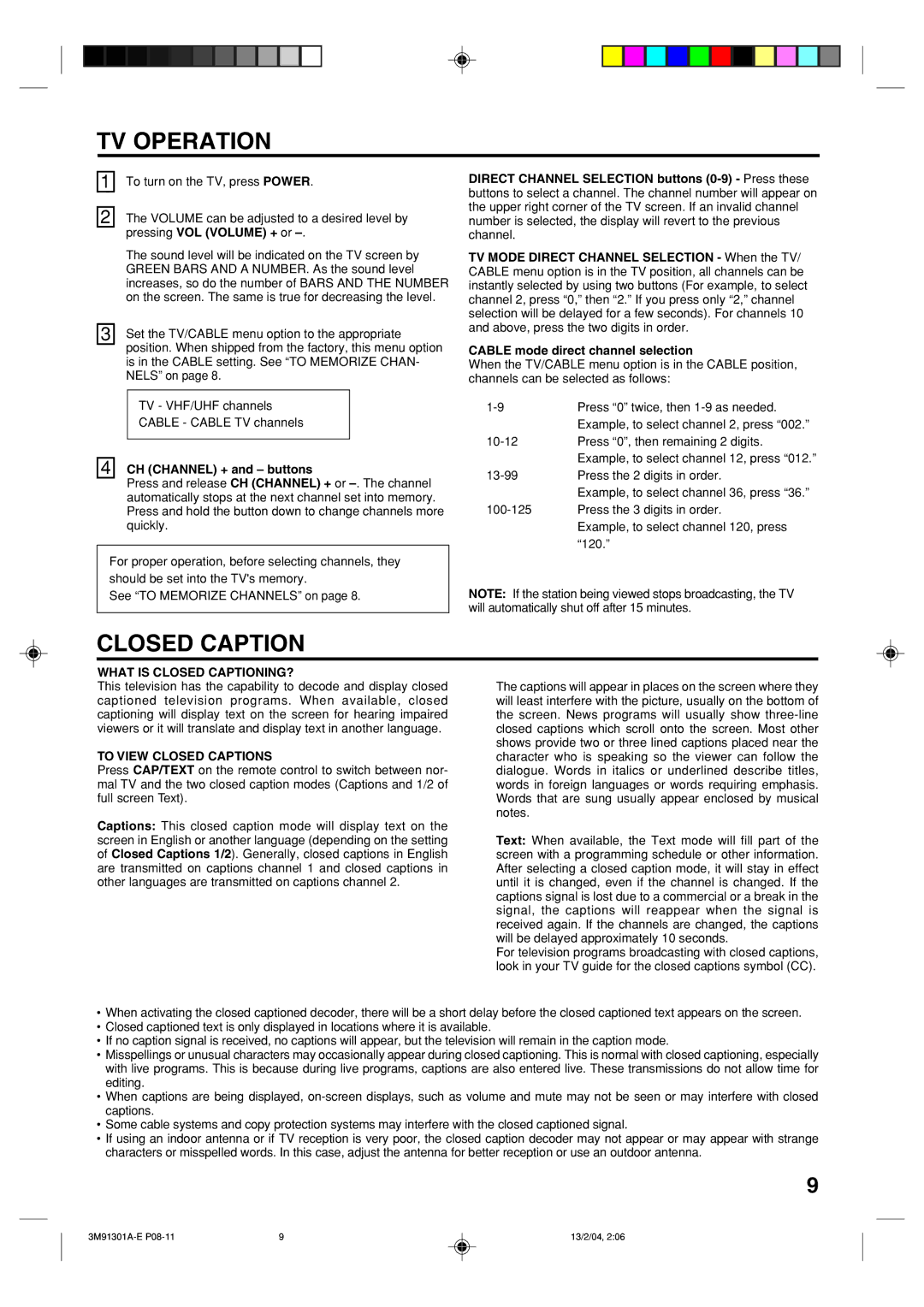 Toshiba 20A44 manual TV Operation, What is Closed CAPTIONING?, To View Closed Captions 