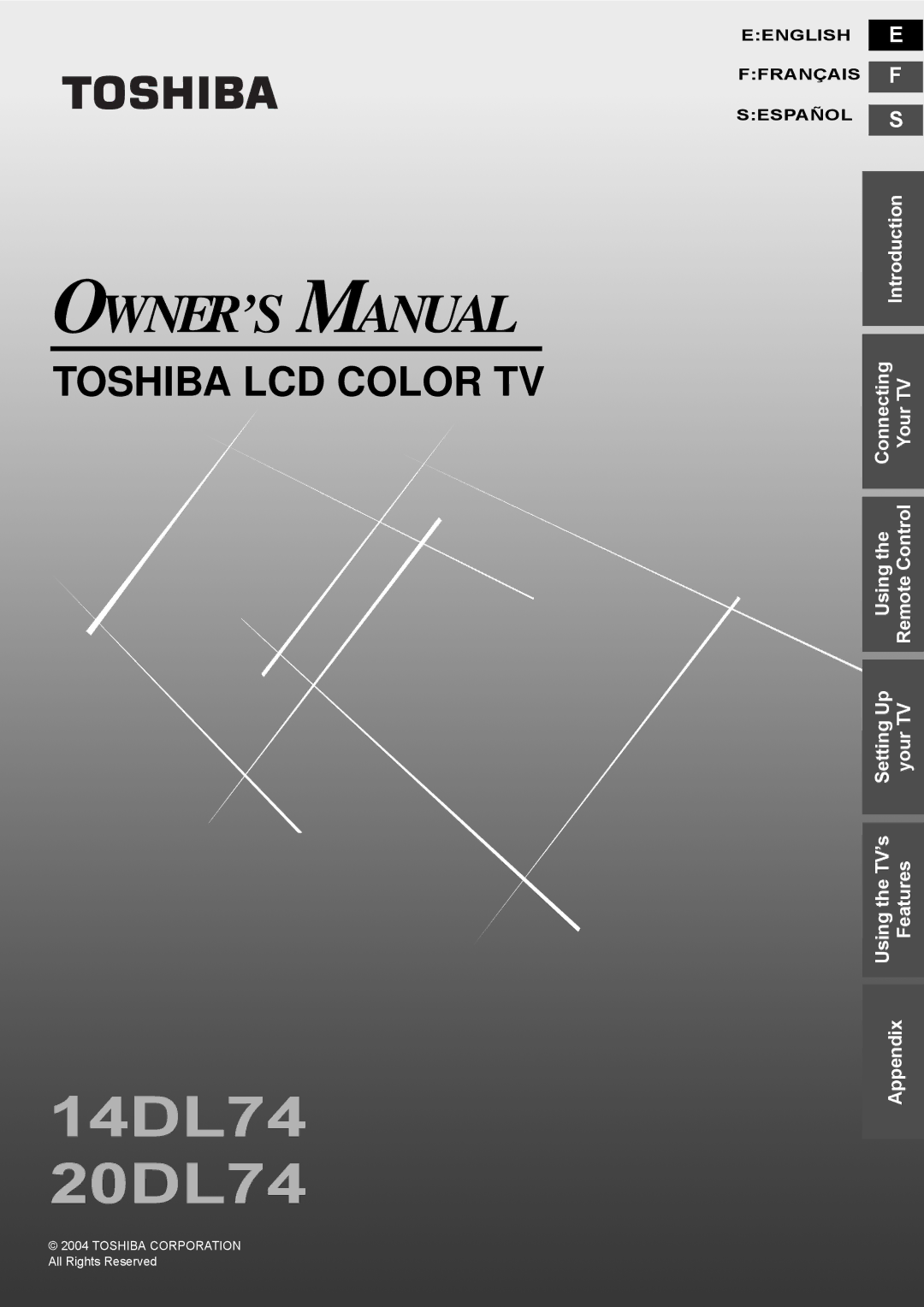 Toshiba owner manual 14DL74 20DL74, Introduction 