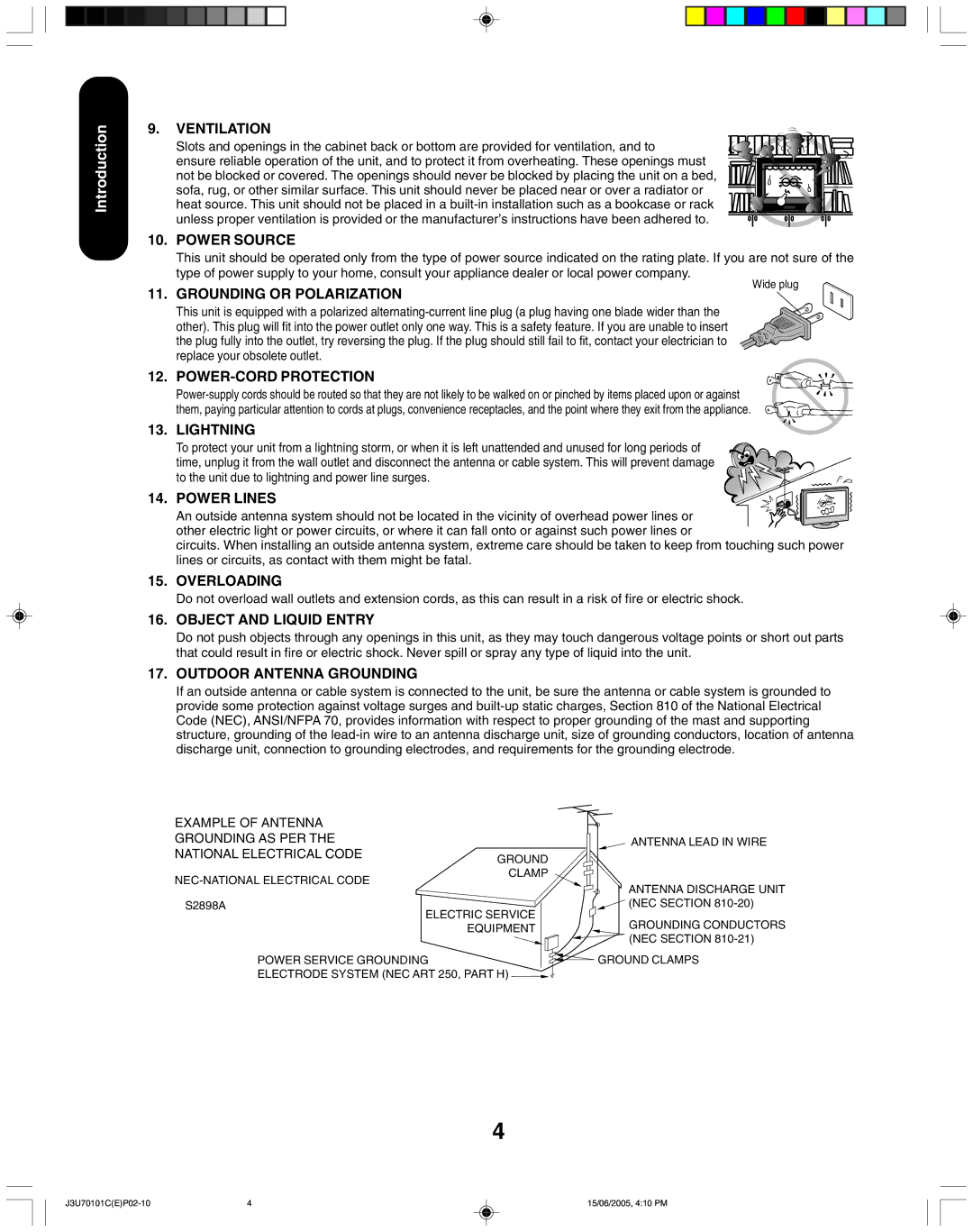 Toshiba 20HL85 appendix Ventilation 