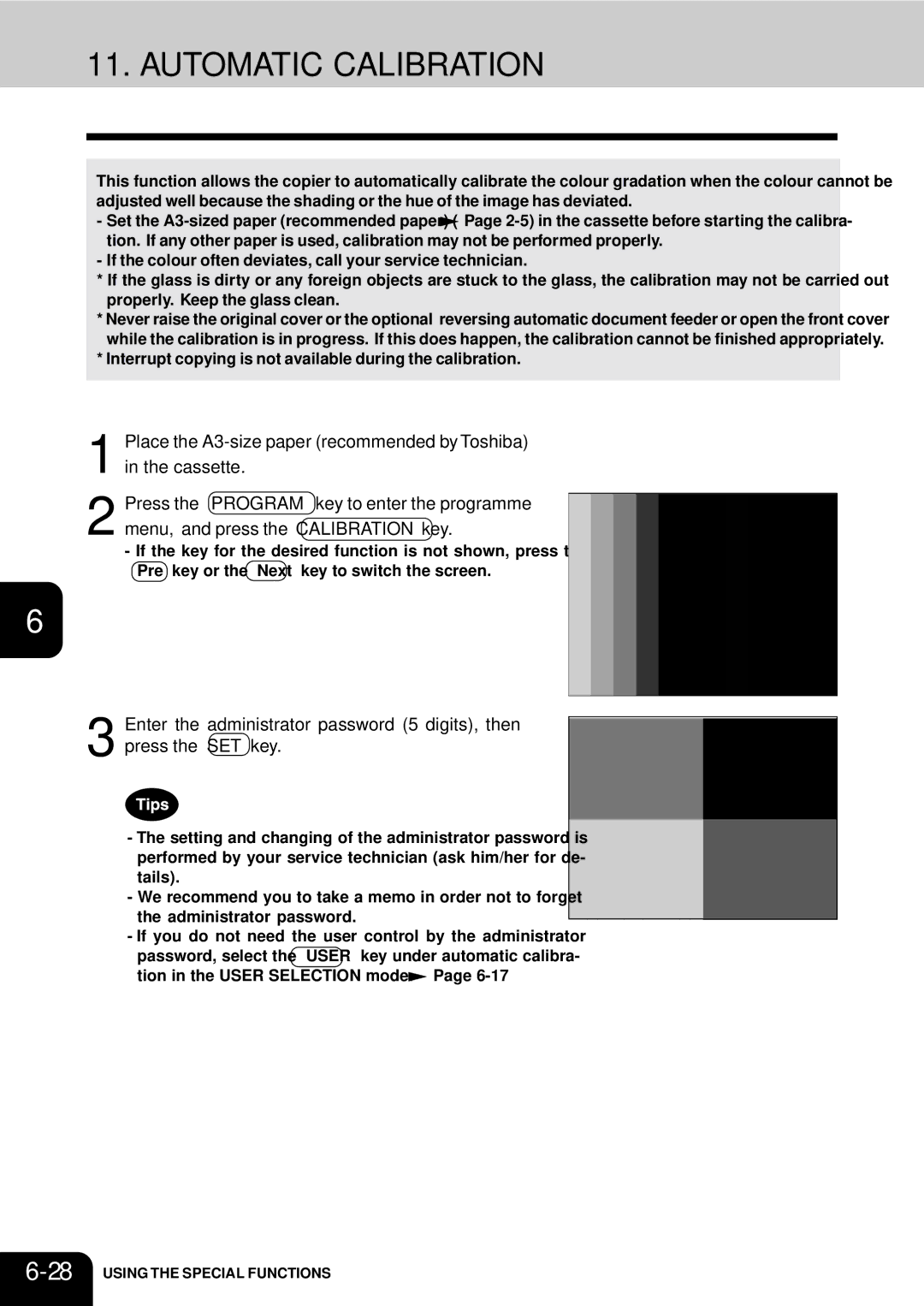 Toshiba 210C manual Automatic Calibration 