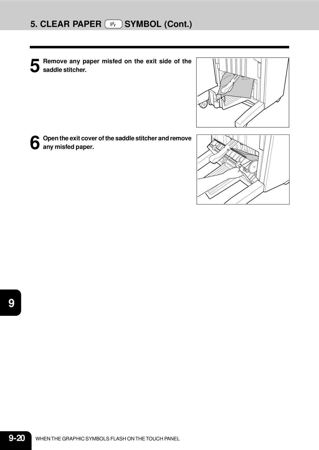 Toshiba 210C manual 20WHEN the Graphic Symbols Flash on the Touch Panel 