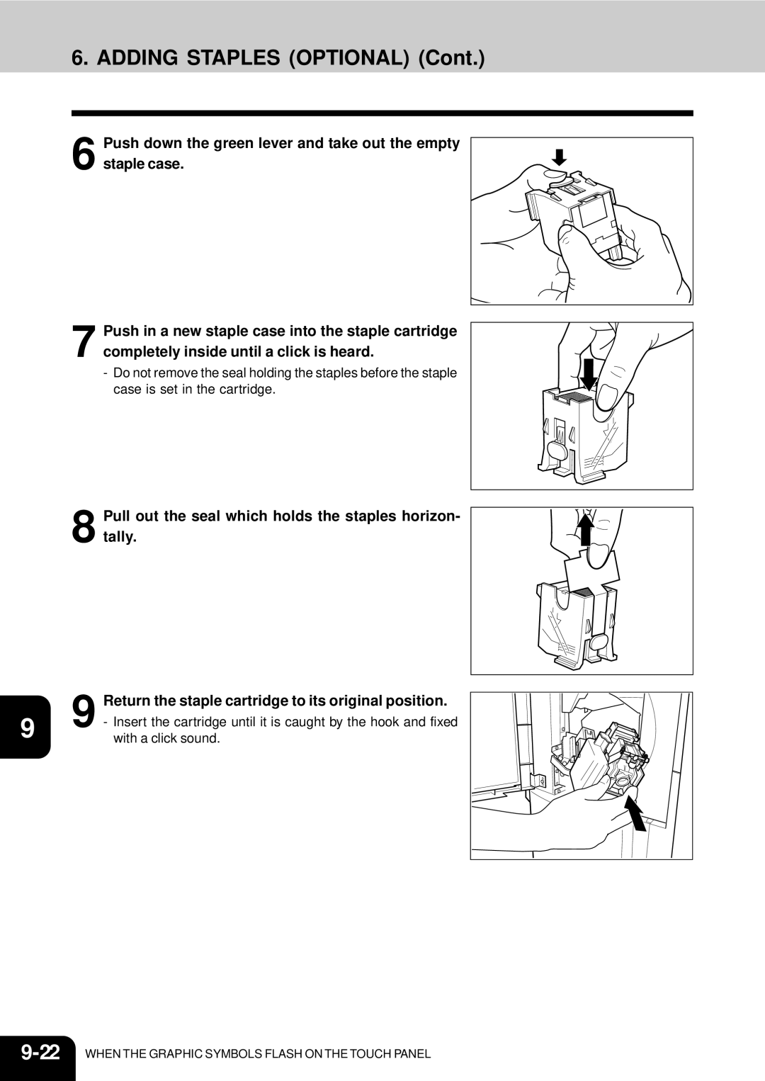 Toshiba 210C manual Adding Staples Optional 