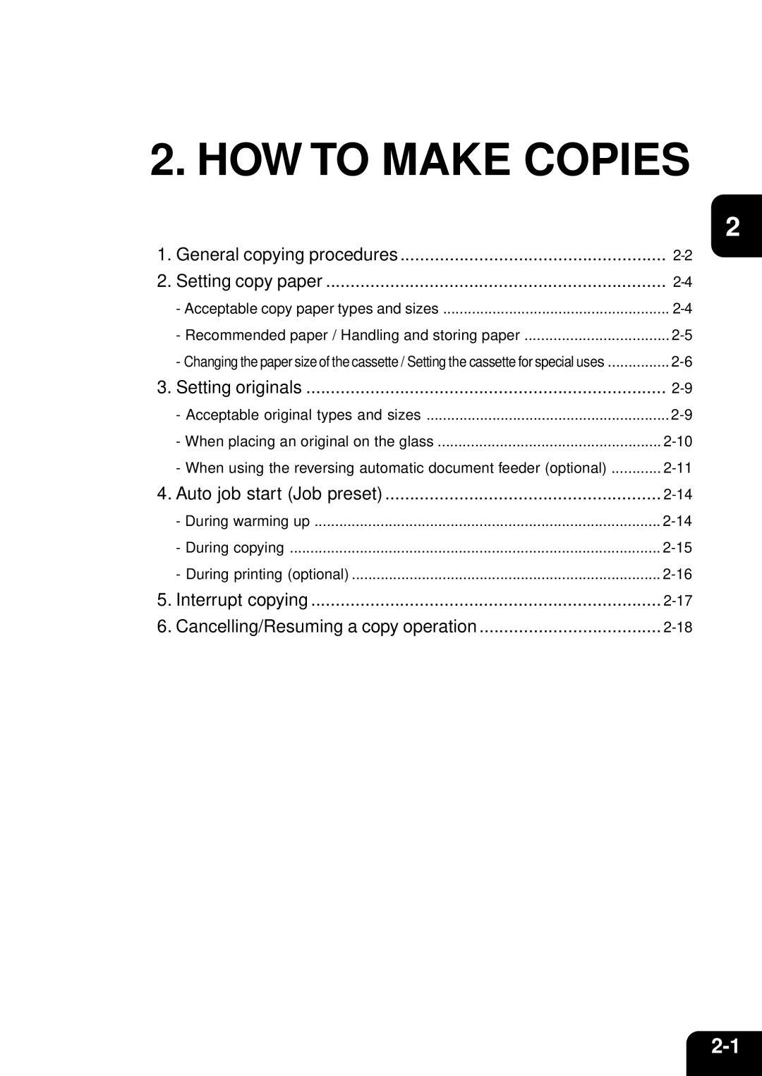 Toshiba 210C manual HOW to Make Copies 