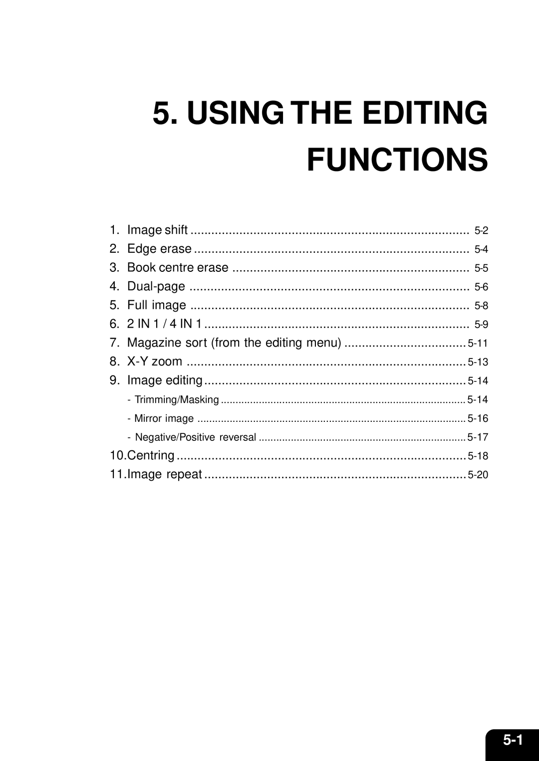 Toshiba 210C manual Using the Editing Functions 