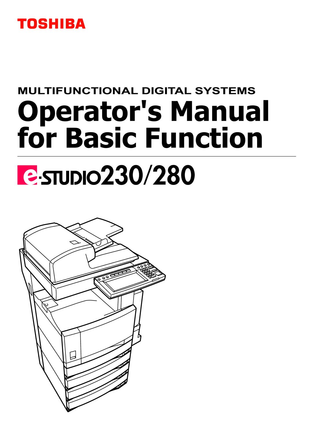 Toshiba 280, 230 manual 