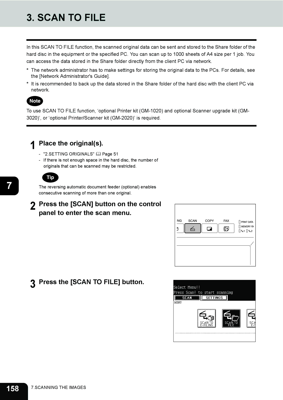 Toshiba 230, 280 manual Scan to File, 158 