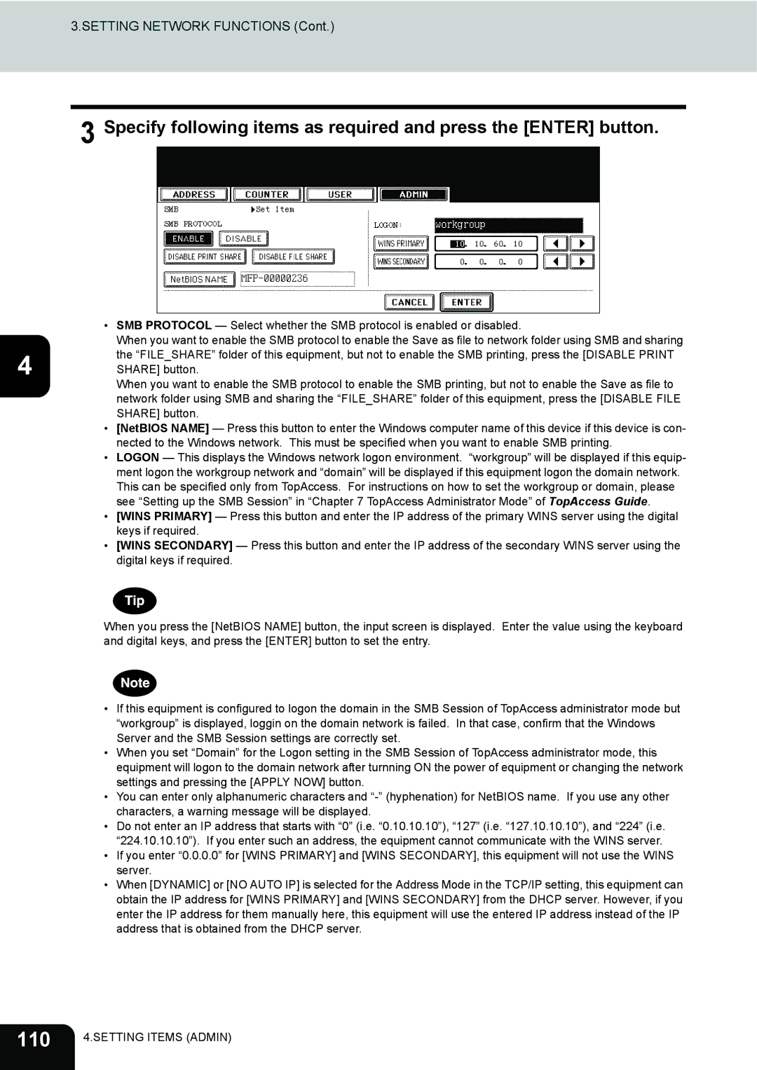 Toshiba 282, 232, 202L manual 110 